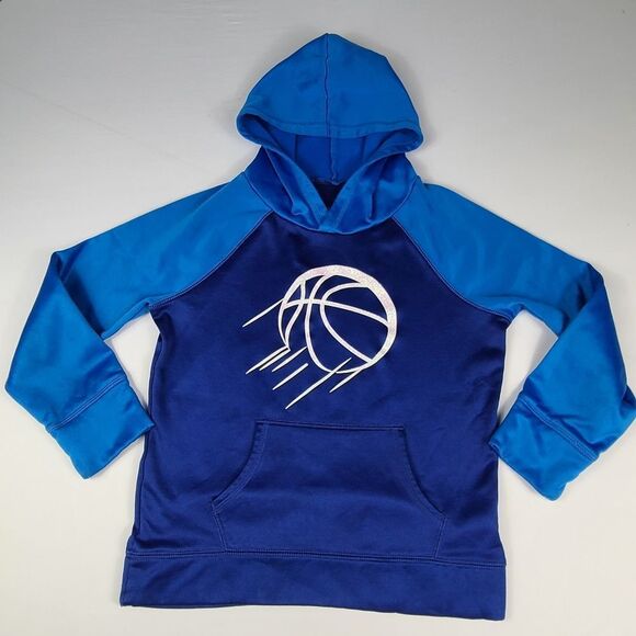 Justice Girls Blue "Hoops" Fleece Hoodie Jacket Size 10 - Picture 2 of 15